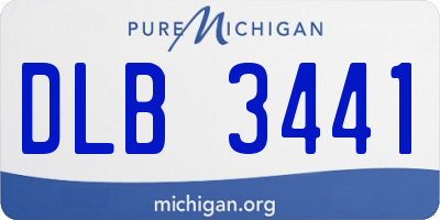 MI license plate DLB3441