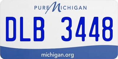 MI license plate DLB3448