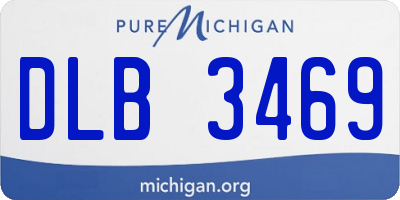 MI license plate DLB3469