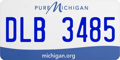 MI license plate DLB3485