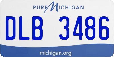 MI license plate DLB3486