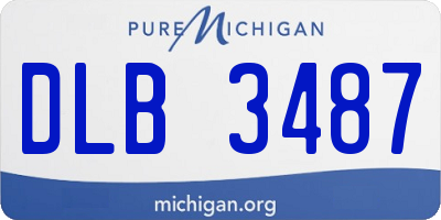 MI license plate DLB3487