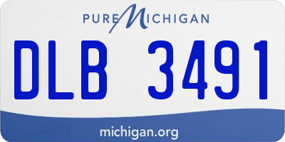 MI license plate DLB3491