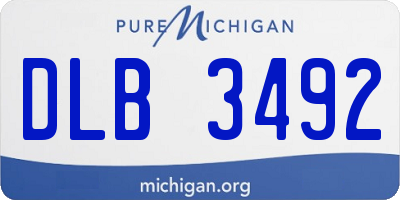MI license plate DLB3492