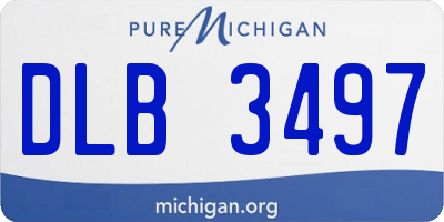 MI license plate DLB3497