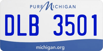 MI license plate DLB3501