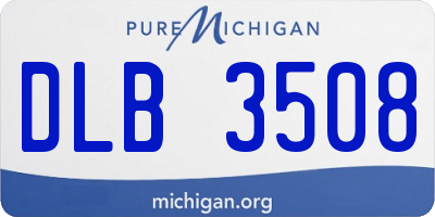 MI license plate DLB3508