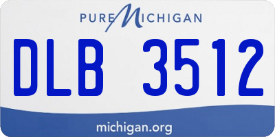 MI license plate DLB3512