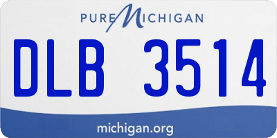 MI license plate DLB3514