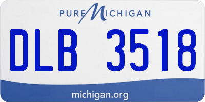 MI license plate DLB3518