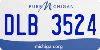 MI license plate DLB3524