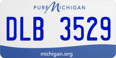 MI license plate DLB3529