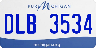 MI license plate DLB3534