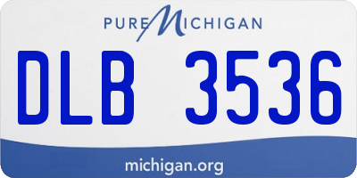 MI license plate DLB3536