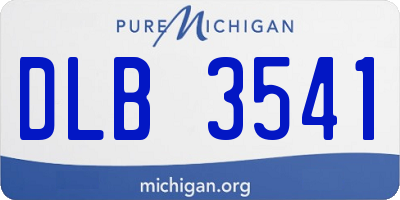 MI license plate DLB3541