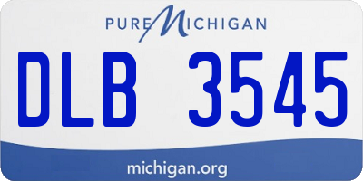 MI license plate DLB3545