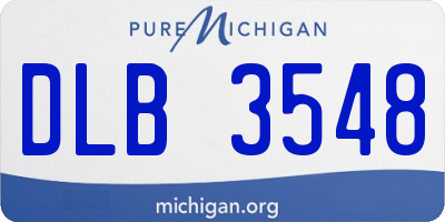 MI license plate DLB3548