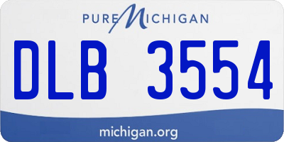 MI license plate DLB3554