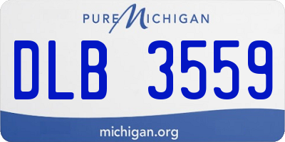 MI license plate DLB3559