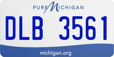 MI license plate DLB3561