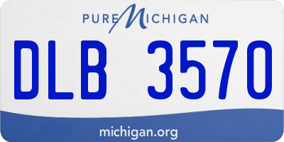 MI license plate DLB3570