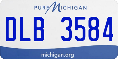 MI license plate DLB3584