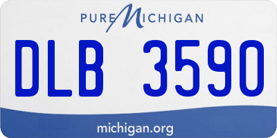 MI license plate DLB3590