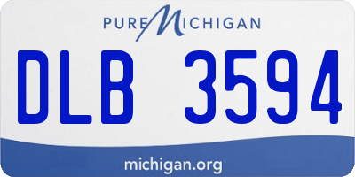 MI license plate DLB3594