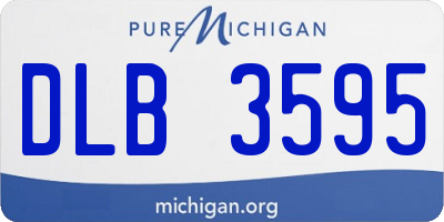 MI license plate DLB3595