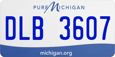 MI license plate DLB3607