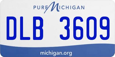 MI license plate DLB3609