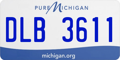 MI license plate DLB3611