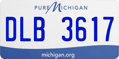 MI license plate DLB3617