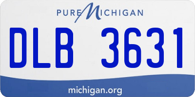 MI license plate DLB3631