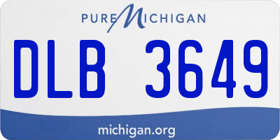 MI license plate DLB3649