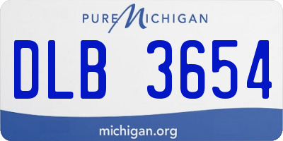 MI license plate DLB3654