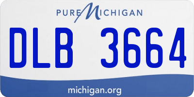 MI license plate DLB3664
