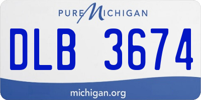 MI license plate DLB3674
