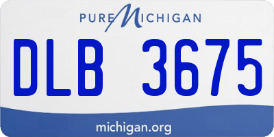 MI license plate DLB3675