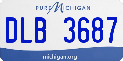 MI license plate DLB3687
