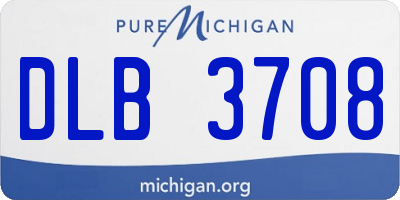 MI license plate DLB3708