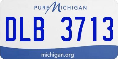 MI license plate DLB3713