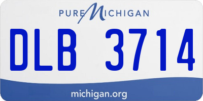 MI license plate DLB3714