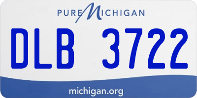 MI license plate DLB3722