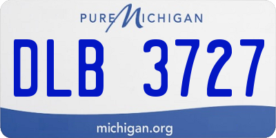 MI license plate DLB3727