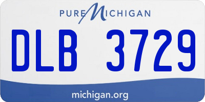 MI license plate DLB3729