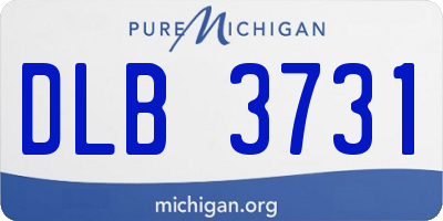 MI license plate DLB3731