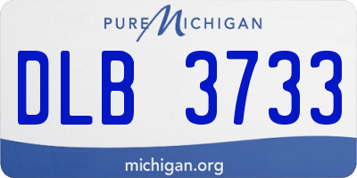 MI license plate DLB3733