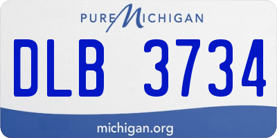 MI license plate DLB3734