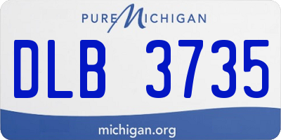 MI license plate DLB3735